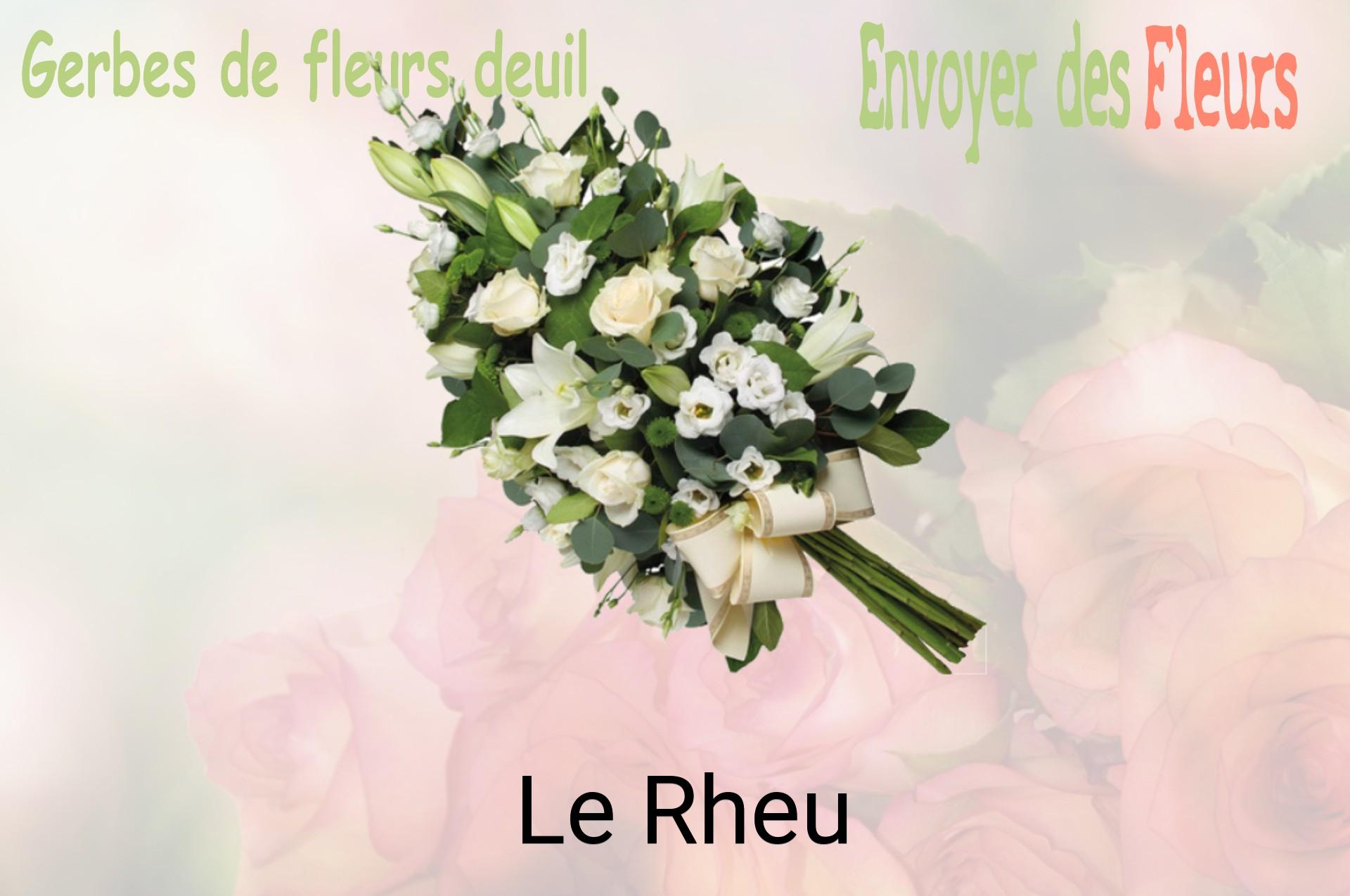 Gerbe de fleurs de deuil livrée à Le Rheu